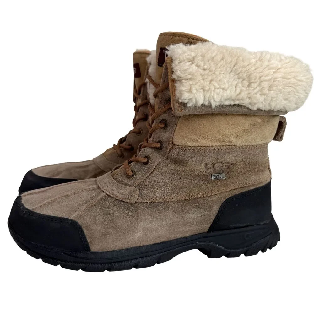 UGG Men's Butte Bomber Waterproof Chestnut Boot Size 11